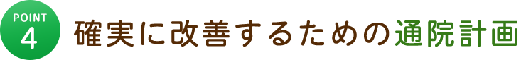 確実に改善するための通院計画
